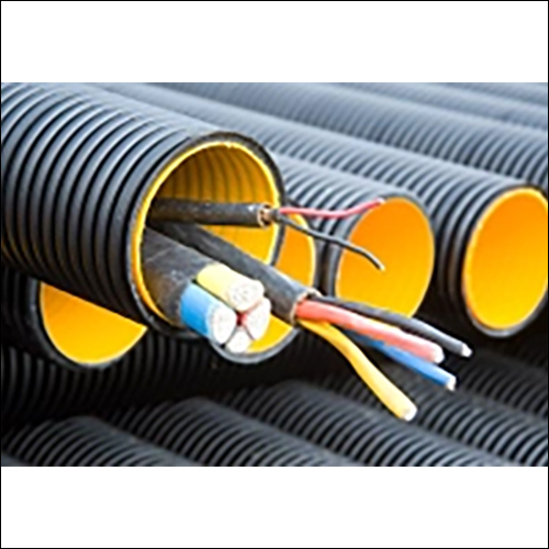 Black And Yellow Dwc Hdpe Duct Pipe