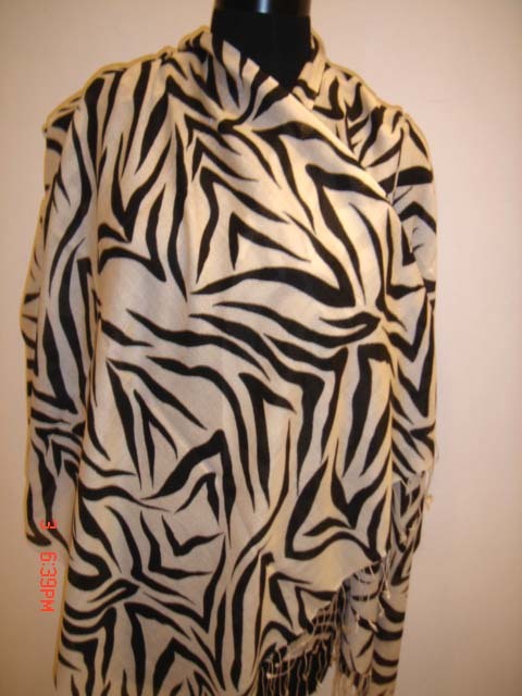 Silk Wool Animal Printed Stole