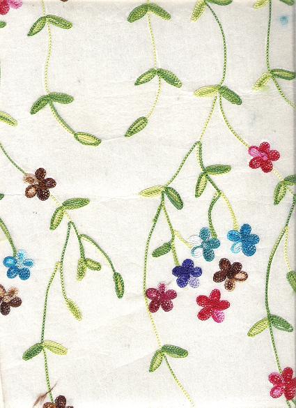 Embroidered Handmade Paper