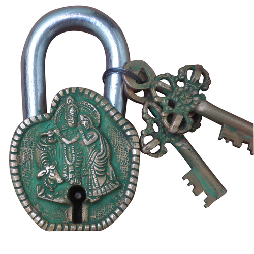 Exporter quality Brass Pad Lock With Radha Krishna Art Hardware Fitting Pad Lock By AAKRATI BRASSWARE