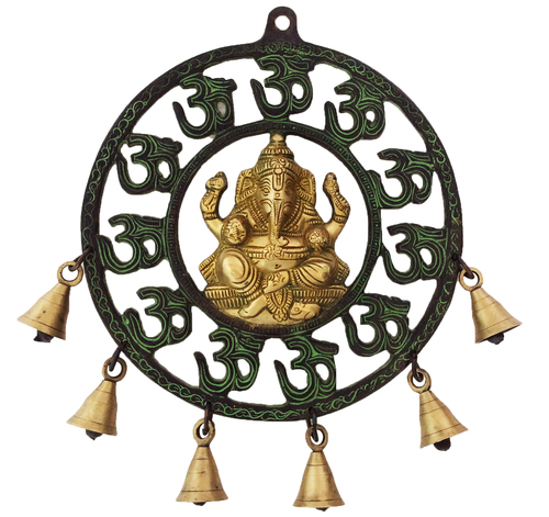 Lord Ganesha Glorious Wall Hanging with the Bell Lord Ganesha Glorious Wall Hanging with the Bell
