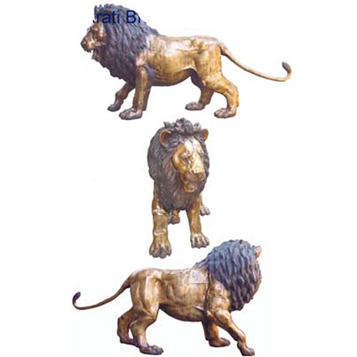 Standing Lion life size for out door and Garden decor - decorative Wild animal sculpture