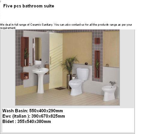 Bathroom sanitary ware Suites