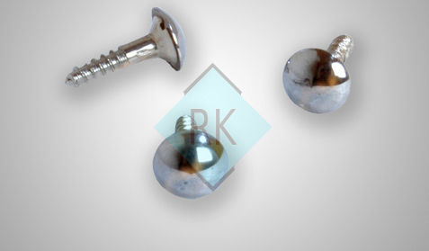 Silver Brass Mirror Cap Screw