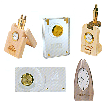 Table Clock Set With Pen Stand