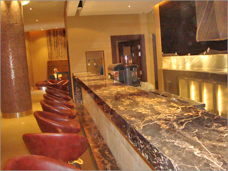 Italian Marbles Bar Counter Work 