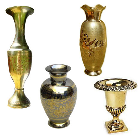Engraved flower vase