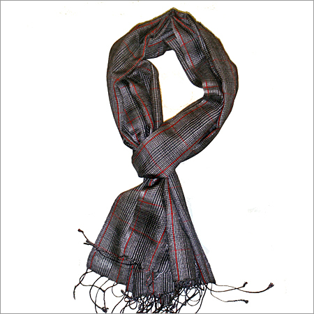 Stoles - Silk, 70x180 cm, Dark Grey | Durable Material, Elegant Design, Customizable, Soft Fabric, Versatile Style, Fringed Edge