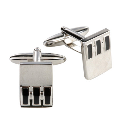 Studded Silver Cufflinks