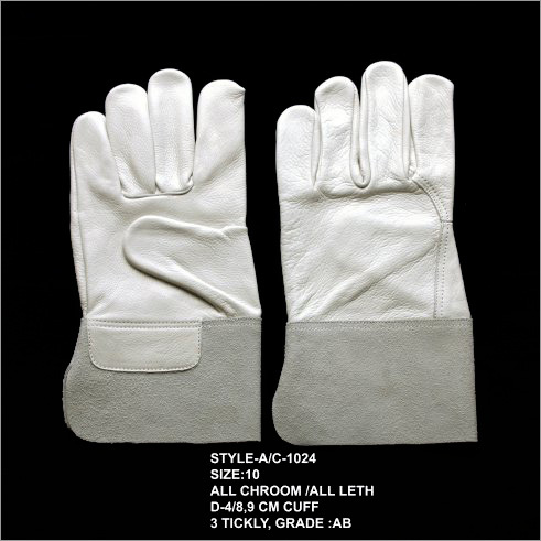 Leather Gloves - Leather, Size 10, 9cm Cuff | Durable, Triple Stitching, Superior Grip, Customizable