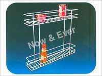 Kitchen Baskets In India - Iron/stainless Steel, Silver, 2 Layers | Corrosion Resistant, Lightweight, Easy Setup