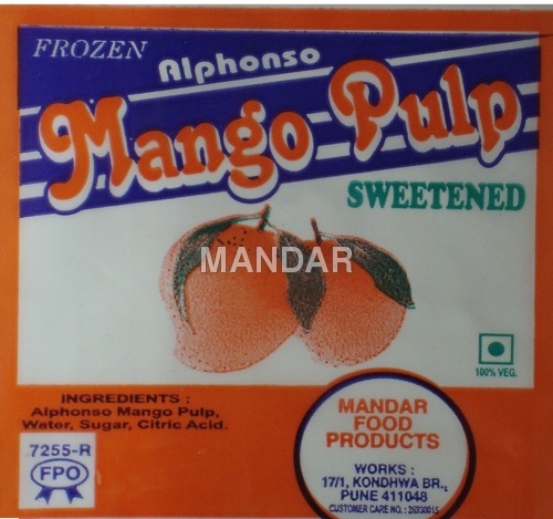 Frozen Alphonso Mango Pulp