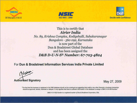 D&B Certificate