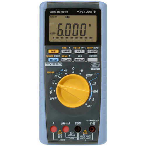 Digital Multimeter - Plastic Material, 130 X 65 X 27 Mm Size , Black and Yellow Color, 20 Voltage Range