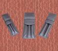 Leather Pen Holder - Genuine Leather, 5x2x1 Inches, Gray | Portable, Durable, Open Top Pen Organizer