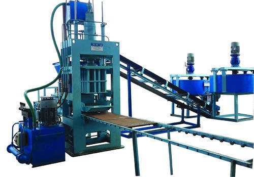 Blue Vibro Press Fly Ash Bricks Making Plant