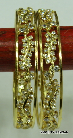 Rhinestone Gold Bangles