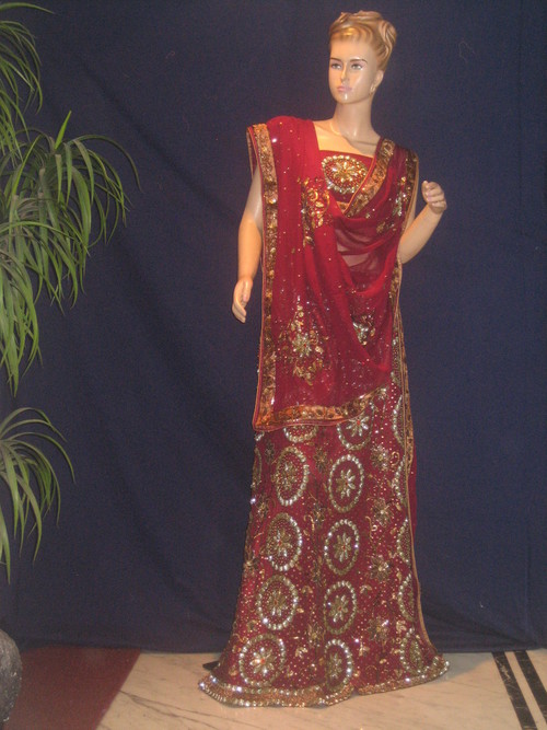 Majenta color Viscose Ghagra choli