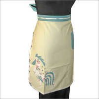 Ladies Waist Apron - Cotton, Standard Size | Elegant Appearance, Easy to Wash, Colorfastness, Durable Design, Green Yellow