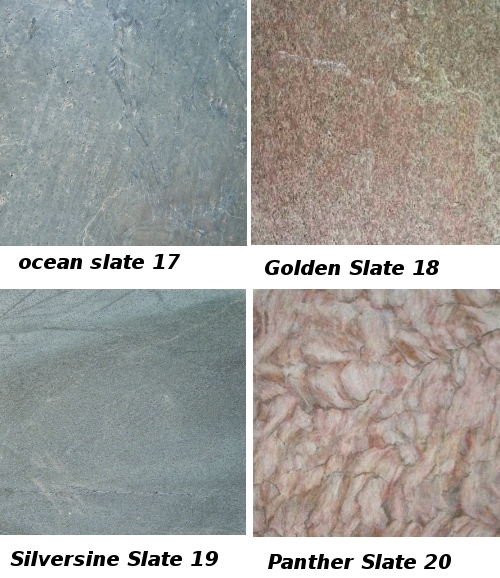 Ocean,Golden slate,Silversine slate,Panther slate