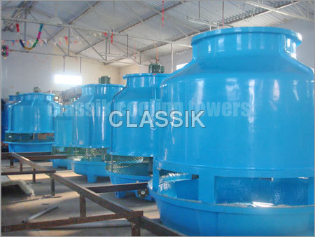Round Shaped FRP Cooling Towers