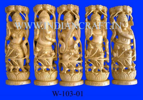 Wooden Ganesh,krishna,laxmi,sarswati in dodidar 