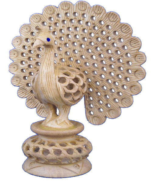 Wooden peacock Dancing jali 