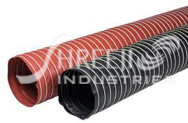 Single Ply Fiberglass-Silicone Coated Hose Pipe - 19-305mm, Red, 5m | High Temperature, UV Resistant, Flexible, Weatherproof