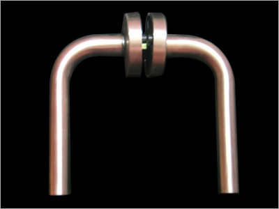 Stainless Steel Door Handles - 150x50 mm, Satin Finish | Durable, Corrosion Resistant, Through-Glass Mounting