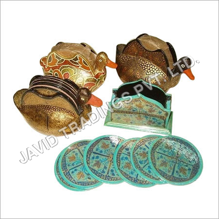 Paper Mache Duck Coaster Set