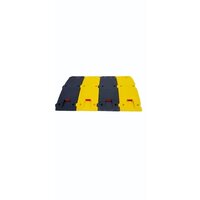 Reflective Plastic Speed Bumps - Color: Yellow And Black