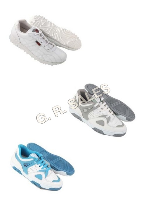 White And Sky Blue Mens Sports Shoes