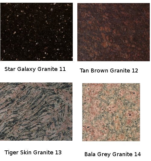 Star Galaxy, Tan Brown, Tiger Skin, Bala Gray