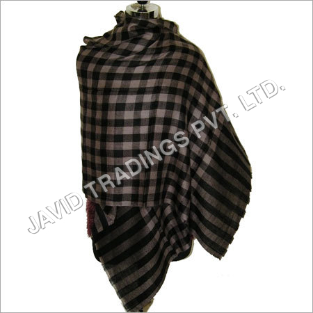 Black Check Pashmina Stole