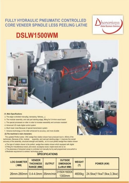 Fully Hydraylic Pneumatic Controlled Core Veneerl