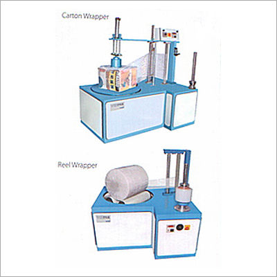 Stretch Wrapping Machine - Mild Steel, 220V Electric Drive , Durable Automatic Blue Design