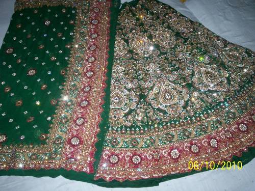 Embroidered Kali Lehengas Decoration Material: Beaded Lace