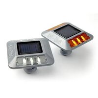 Solar Powered Road Studs - Color: Silver