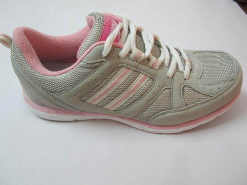 Pink And Gray Ladies Jogging Shoes
