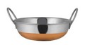 Stainless Steel Balti Dish Copper Bottom