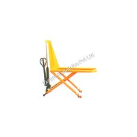 Scissor Hand Pallet Truck - 1000 kg Lifting Capacity, Compact Yellow Design | Ergonomic Handle, Versatile for Industrial Use, Easy Maneuverability in Tight Spaces