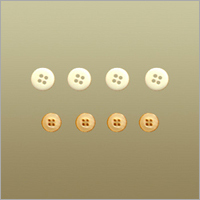 Shirt Buttons - Plastic, 1cm Diameter, Off-White, Round | Durable, Stylish, Customizable, Four-Hole