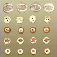 Zari Buttons - Plastic and Zari, Various Shapes and Colors | Elegant Design, Durable Material, Customizable, Bulk Order