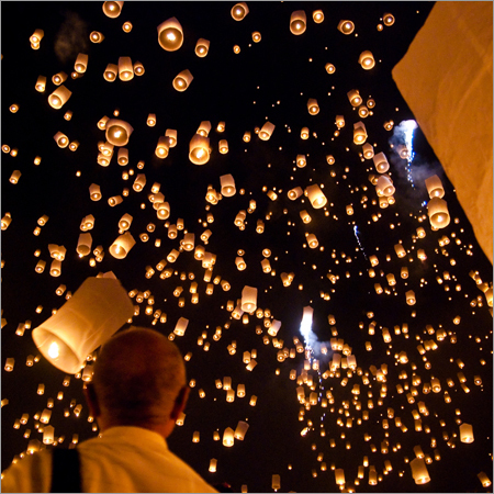 Wish Lantern - Paper & Wax, 36x24 inches, White | Biodegradable, Easy Use, Long Burn Time, Vast Distance