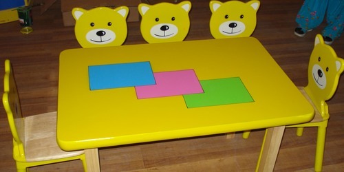 Rubber Wood Table Chair Age Group: 5-10 Year