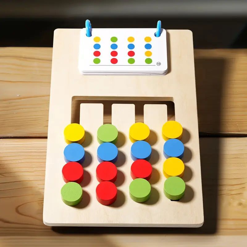Wooden colour coder slide