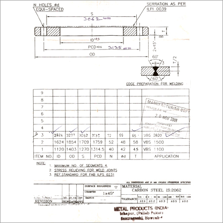Flange Fabricated