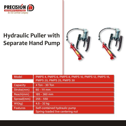 Hand Pump Hydraulic Puller By PRECISION INSTRUMENTS & ALLIEDS