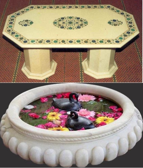 Makrana Marble Garden Bench