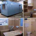 Portable Executive Cabins - Containerized Steel 20' X 8' , Air-conditioned, Ample Storage, Attached Bathroom, Private Office, Reception Area, Customizable